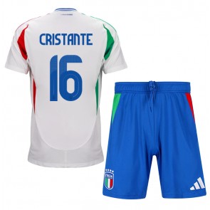 Itálie Bryan Cristante #16 Dětské Venkovní dres komplet ME 2024 Krátký Rukáv (+ trenýrky)